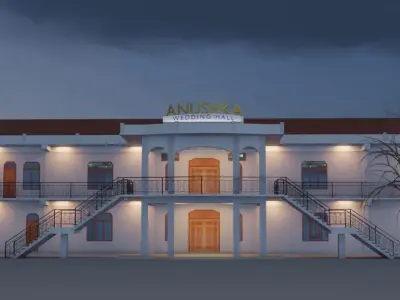 wedding hall Low-poly 3D model