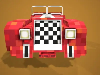 Toy Racing Car Low-poly 3D model