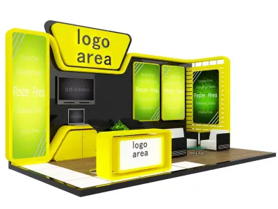 Booth Exhibition Stand a6 3D model