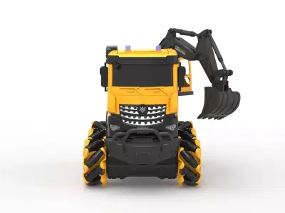 Silvergear Remote Control Excavator Low-poly 3D model