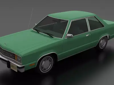 Fairmont 2dr Sedan 1978 Low-poly 3D model