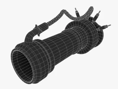 Ion thruster Low-poly 3D model