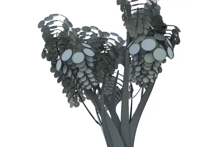 Cartoon tree S2Bv2 Low-poly 3D model