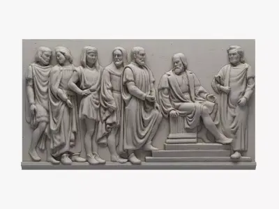 Bas Relief df2 Low-poly 3D model