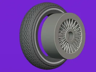 VINTAGE WHEEL 3D print model