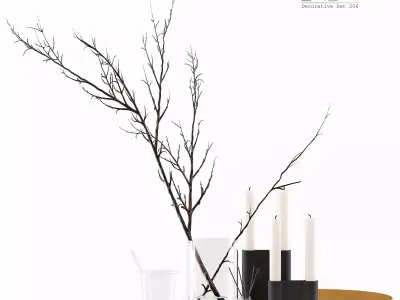 Decorative Set 206 Low-poly 3D model