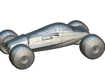 Cartoon Toy AR Racing Car 05 Low-poly 3D model