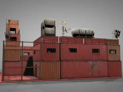 Survival Container Shelter 3D model