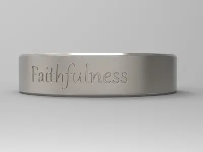 Faithfulness Ring Platinum 3D print model