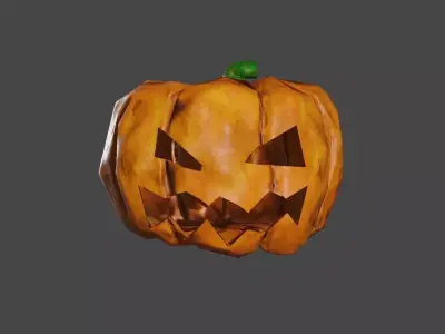 Pumpkin Head Halloween - PBR - Cabeca Abobora Low-poly 3D model