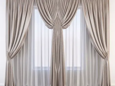 Set 60 Curtains 3D model