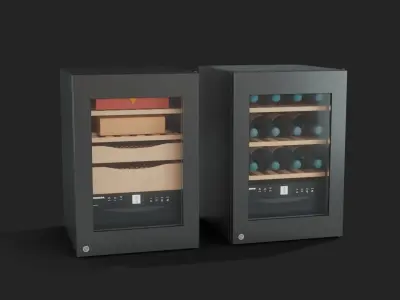 Two cellar Machine Low Poly 3D model