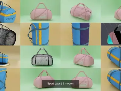 Sport bags 3D Model Pack