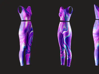 Female Sport Outfit Marvelous Designer 3D model