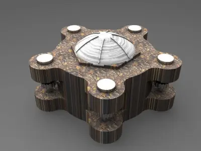 steampunk-compass-puzzle-box 2 futuristic crystal ball Free 3D model