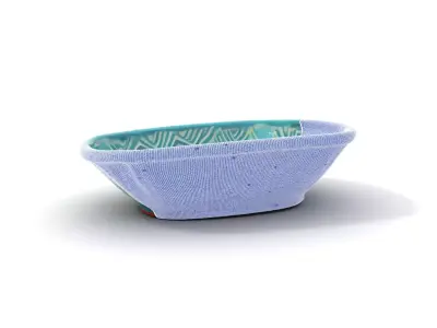 Turquoise Ceramic Dish model pack Low-poly 3D model