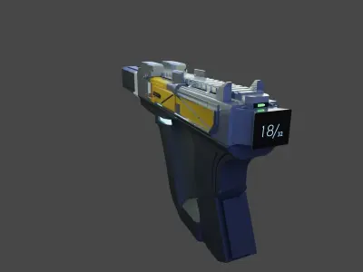 Hs Cylinder Sci Fi SMG Free low-poly 3D model
