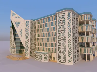 0153 - Courthouse Building 3D model