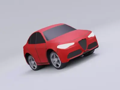 Toon car 02 model  3D model