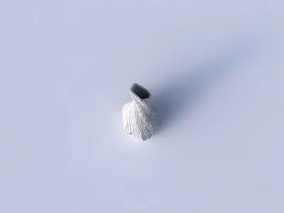 Vase twisted top bent hexagon 2 with wavy grid piramides 3D print model