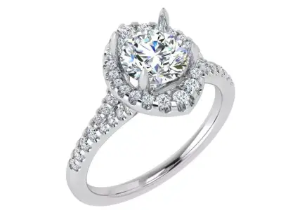 Marquise Halo Ring 4540 3D print model