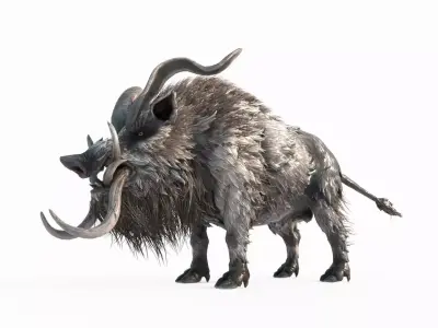 Wildlife Wild Boar King 3D model