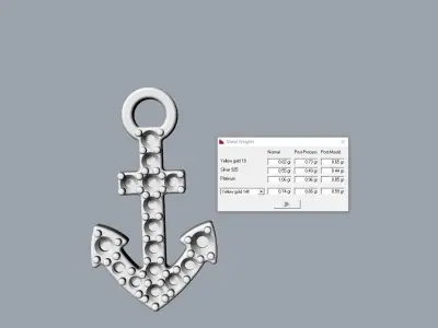 Anchor charm pendant 3D print model