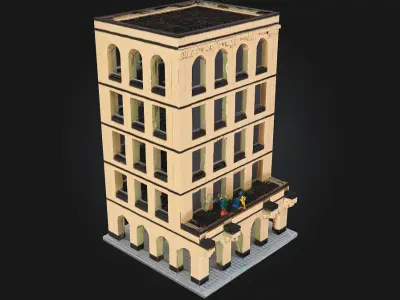 Brick Tower  A Sturdy Sentinel of Timeless Construction 3D model