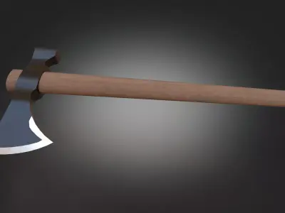 Axe weapon tomahawk T-Hawk PBR  game readey Free low-poly 3D model