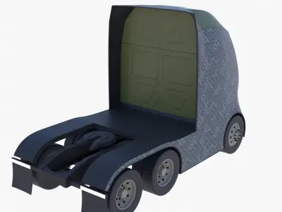 Future semitruck XII PBR 3D model