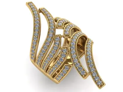 light weight gold diamond rings-C111116SKCH2026059-wt-10-15 3D print model
