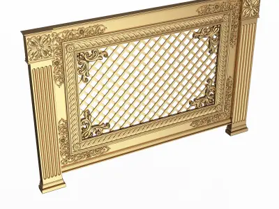 Radiator Cover Decorative Screening Grille Panel 03 Low-poly 3D model