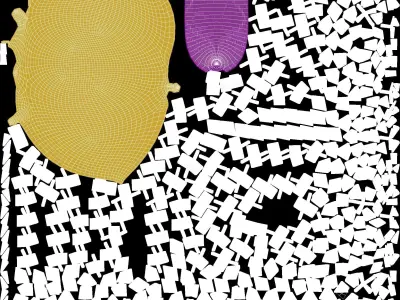 Horror disco ball Low-poly 3D model