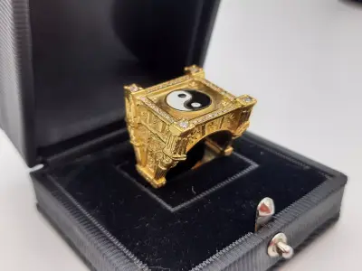 Ying and yang tower ring Free 3D print model