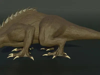Beast lizard Low-poly 3D model