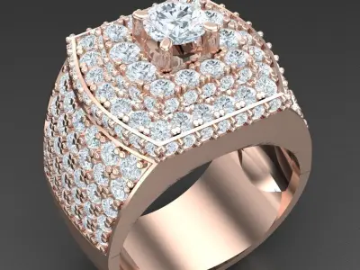 Luxury Men Rings Designs 5MR081 3D print model