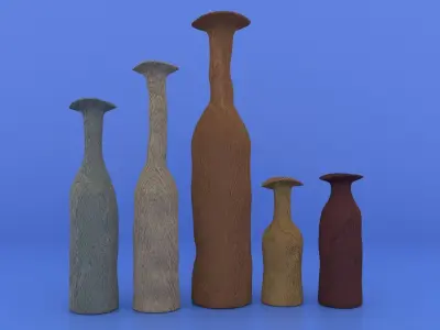Mexican Vases Low-poly 3D model