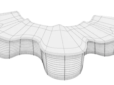 Nantong Grand Theater Low-poly 3D model