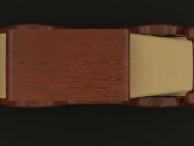 RETRO WOODEN CAR TOY 3D model