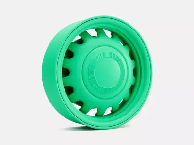 15x5 US Artillery 555 Wheel and Brake 3D print model