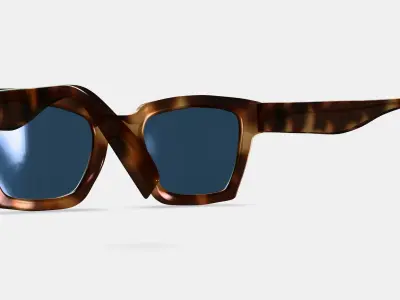 Sonia Sunglasses in Oak Barrel 3D model