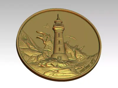 1 lighthouse CNC Relief Model 3D print model