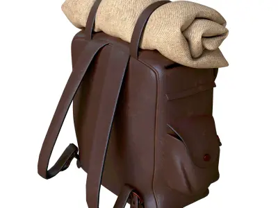 Travel Adventure Backpack Vintage 3D model