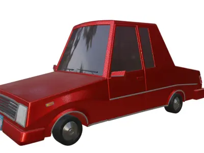 Cartoon Car Low-poly 3D model shop