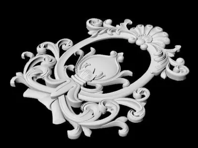 Central decor ornament for furniture 3D model 730