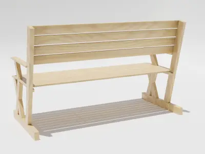 Bench Free low-poly 3D model purchase