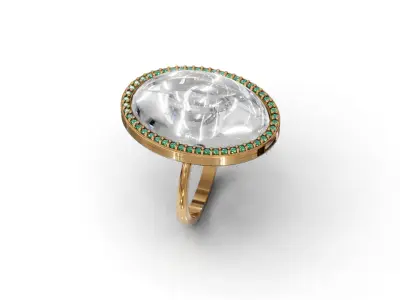 Oval Ring and Pendant Oval Ring and Pendant 3D print model