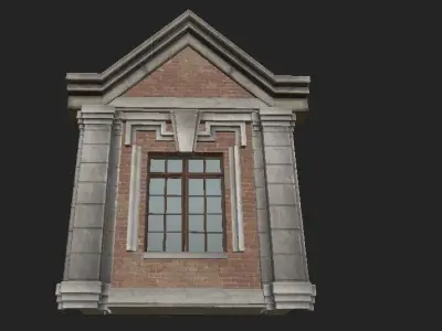 Near Roof Deco Low-poly 3D model