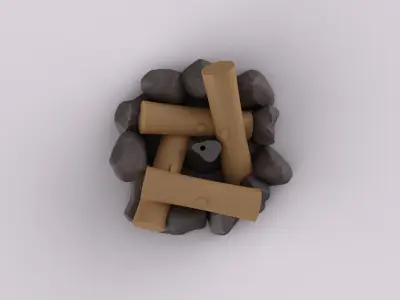 Decorative Campfire Incense Stick Holder 3D print model