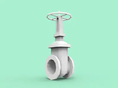 Gate valve 3D print model